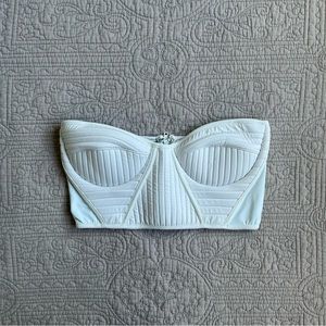 Panarea Couture White bikini corset top. Limited edition. Size Small